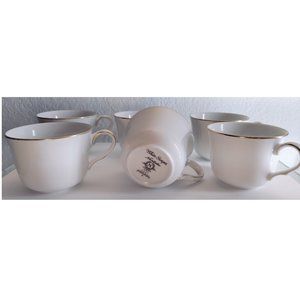 12pc Noritake White Scapes Lockleigh 4061 Gold Trim